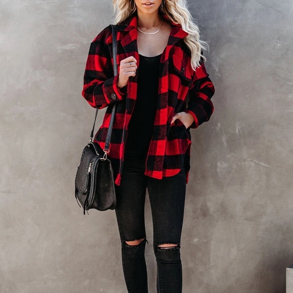 NWT Buffalo Check Plaid Flannel Button Up Jacket - Picture 10 of 11